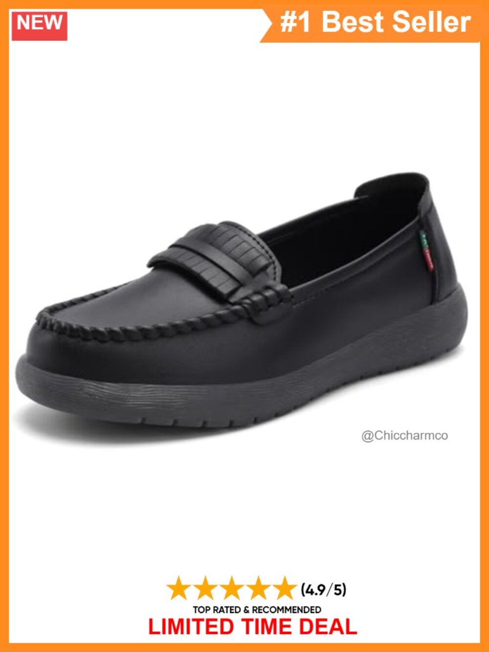 Women's Slip On Loafers Microfiber Leather Memory Foam Comfort